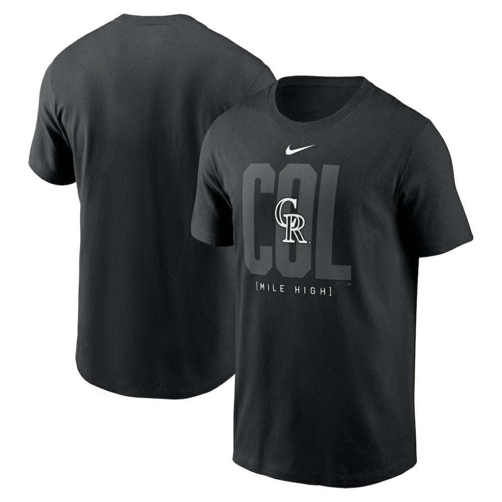 Black Colorado Rockies Nike Fashion Local T-Shirt