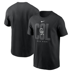 Black Colorado Rockies Nike Fashion Local T-Shirt