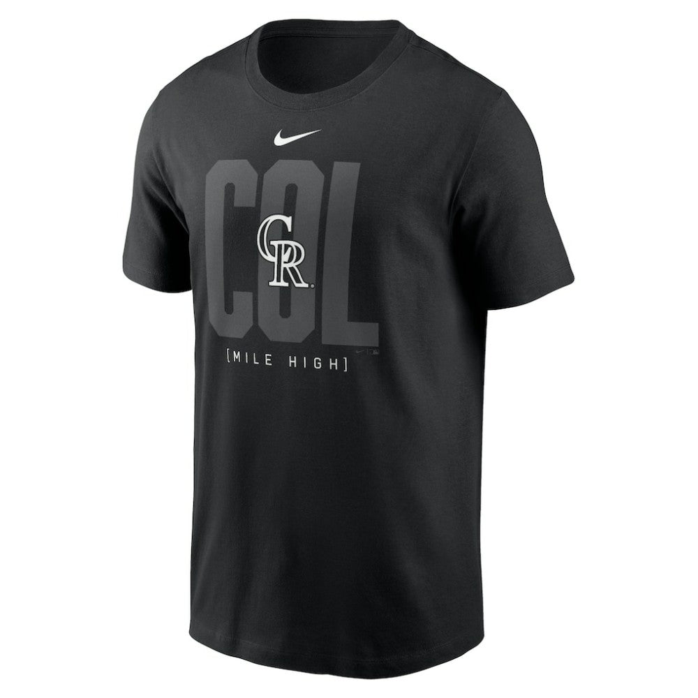 Black Colorado Rockies Nike Fashion Local T-Shirt