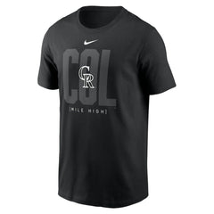 Black Colorado Rockies Nike Fashion Local T-Shirt