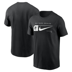 Black Baltimore Orioles Nike Fashion Graphic Swoosh T-Shirt