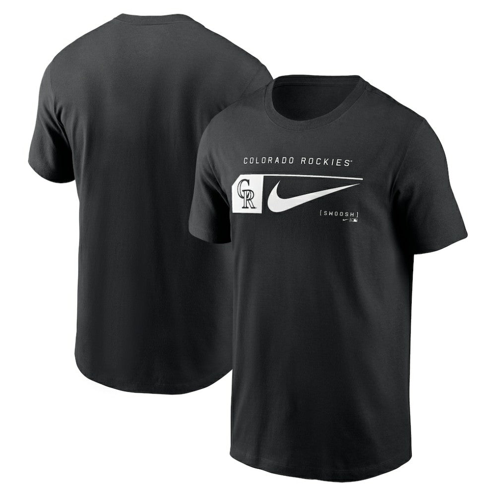 Black Colorado Rockies Nike Fashion Graphic Swoosh T-Shirt