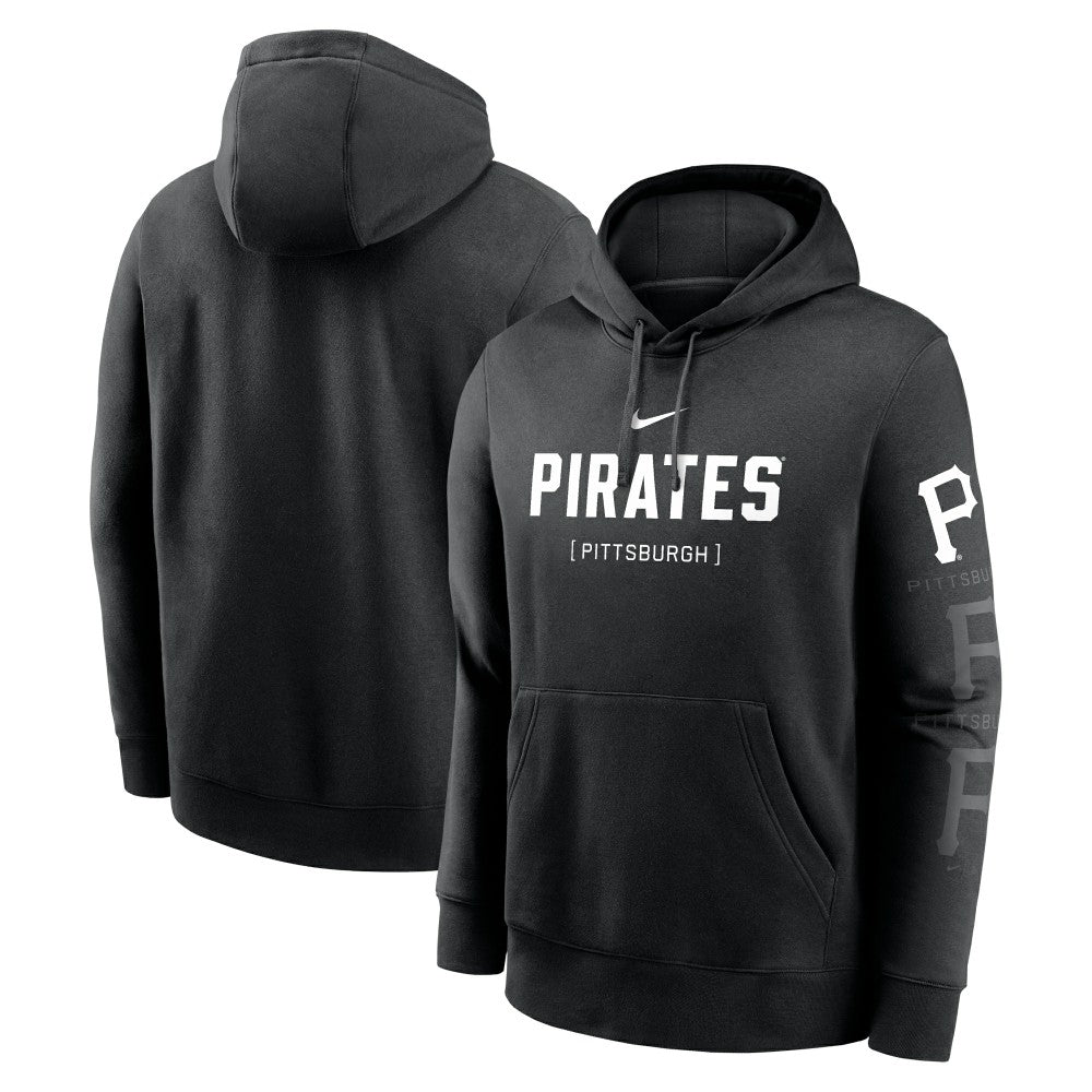 Black Pittsburgh Pirates Nike Fashion Club Pullover Hoodie