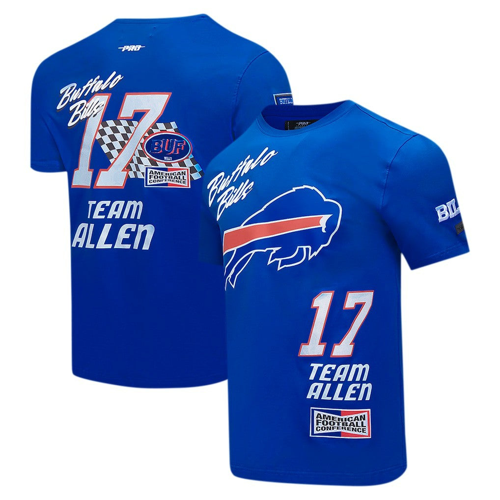 Josh Allen  Pro Standard Fast Lane Name & Number Player T-Shirt - Buffalo Bills T-shirts