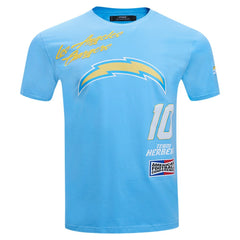 Justin Herbert  Pro Standard Fast Lane Name & Number Player T-Shirt - Los Angeles Chargers T-shirts