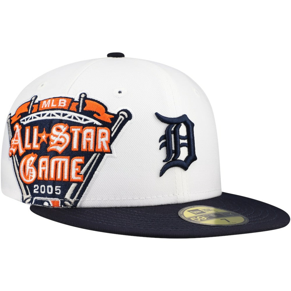 White/Navy Detroit Tigers New Era Major Sidepatch 59FIFTY Fitted Hat