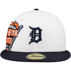 White/Navy Detroit Tigers New Era Major Sidepatch 59FIFTY Fitted Hat