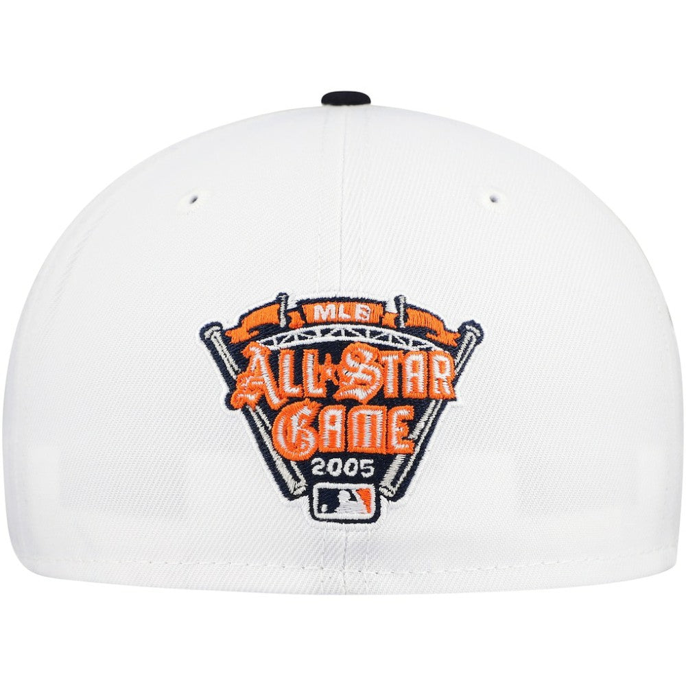 White/Navy Detroit Tigers New Era Major Sidepatch 59FIFTY Fitted Hat