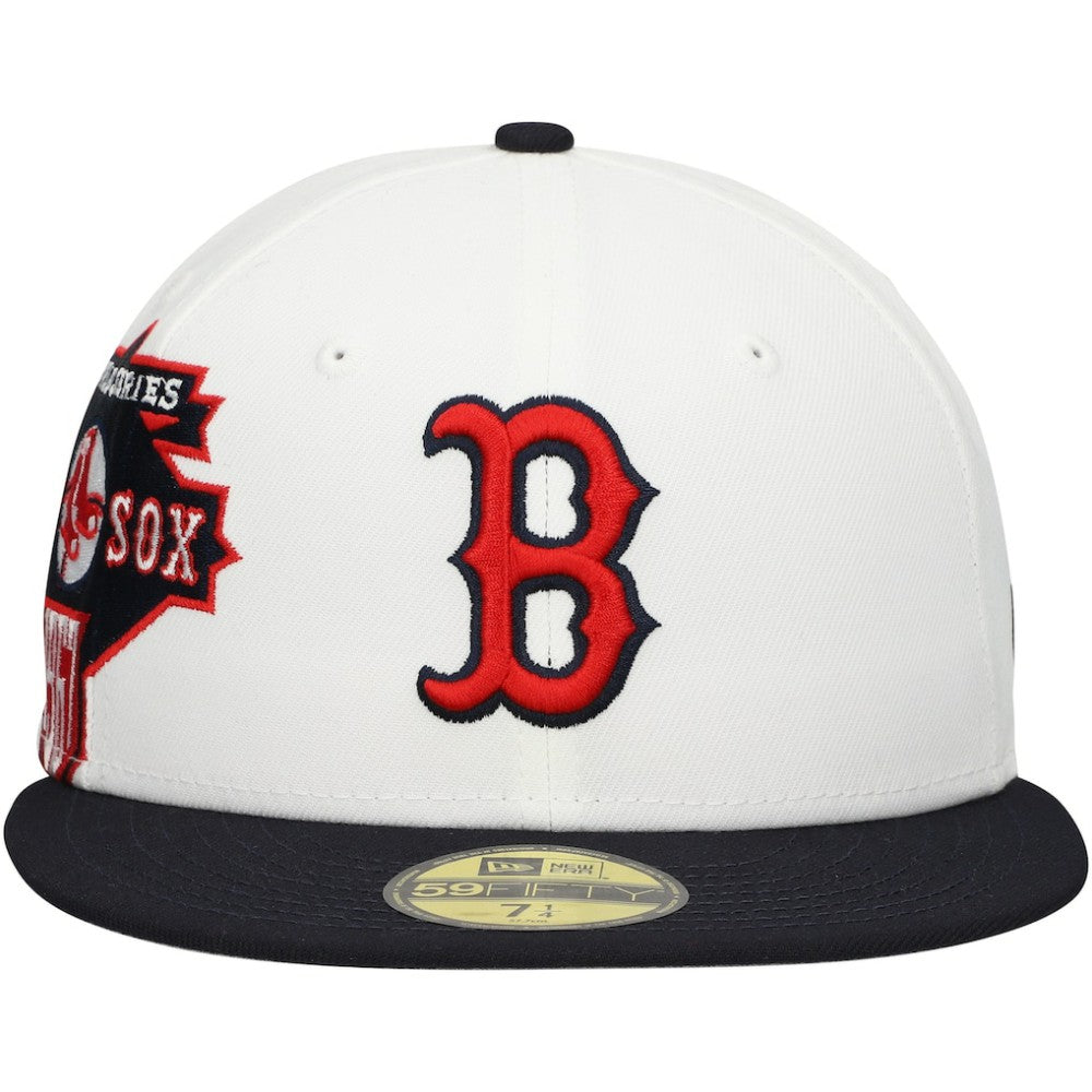 White/Navy Boston Red Sox New Era Major Sidepatch 59FIFTY Fitted Hat