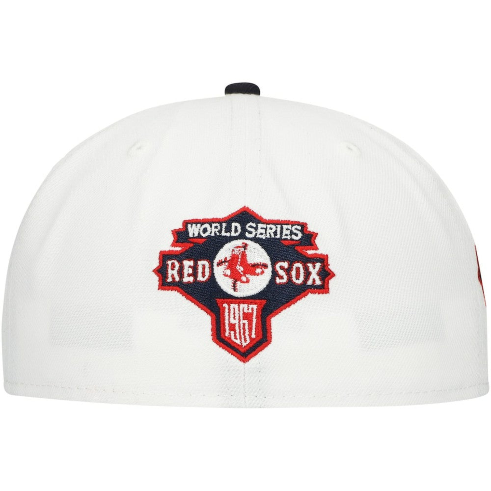 White/Navy Boston Red Sox New Era Major Sidepatch 59FIFTY Fitted Hat
