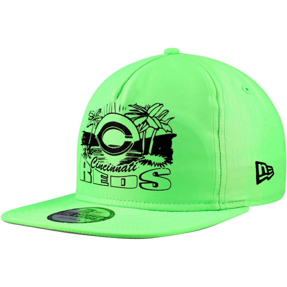 Green Cincinnati Reds New Era Neon Golfer Snapback Hat