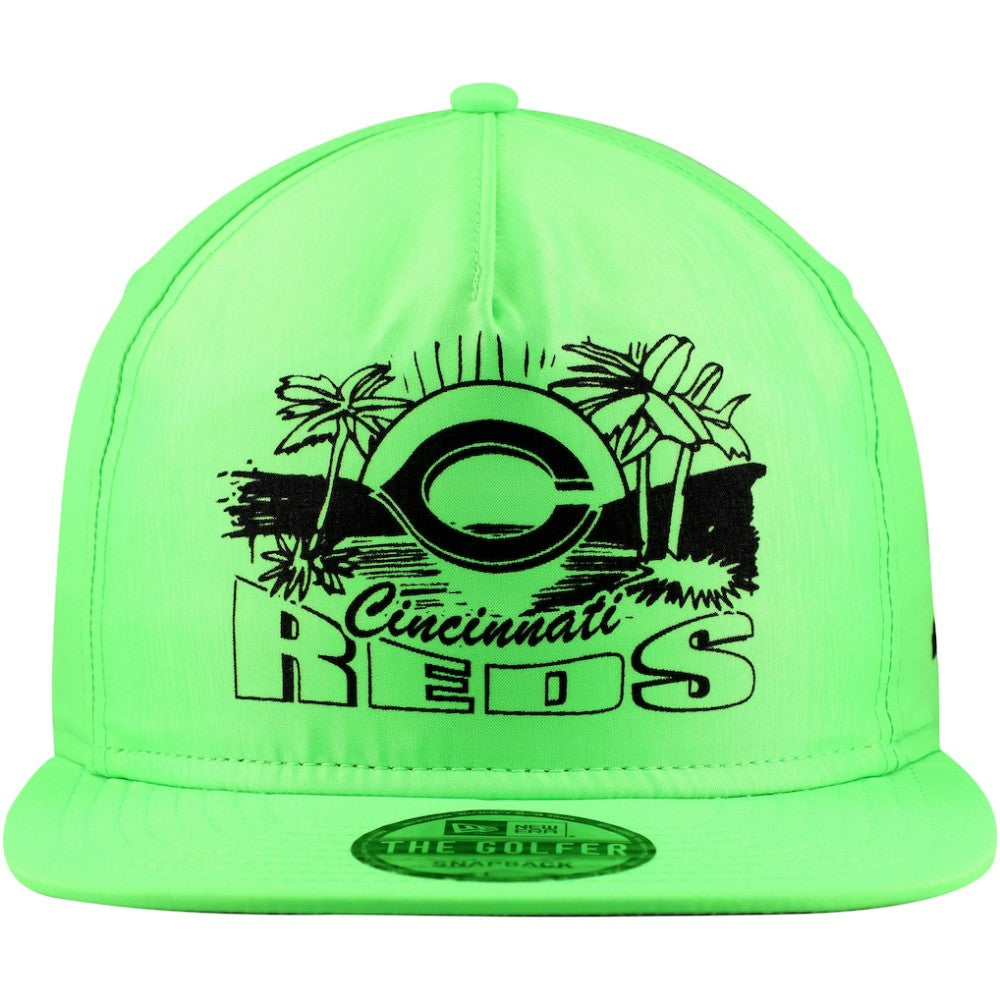 Green Cincinnati Reds New Era Neon Golfer Snapback Hat