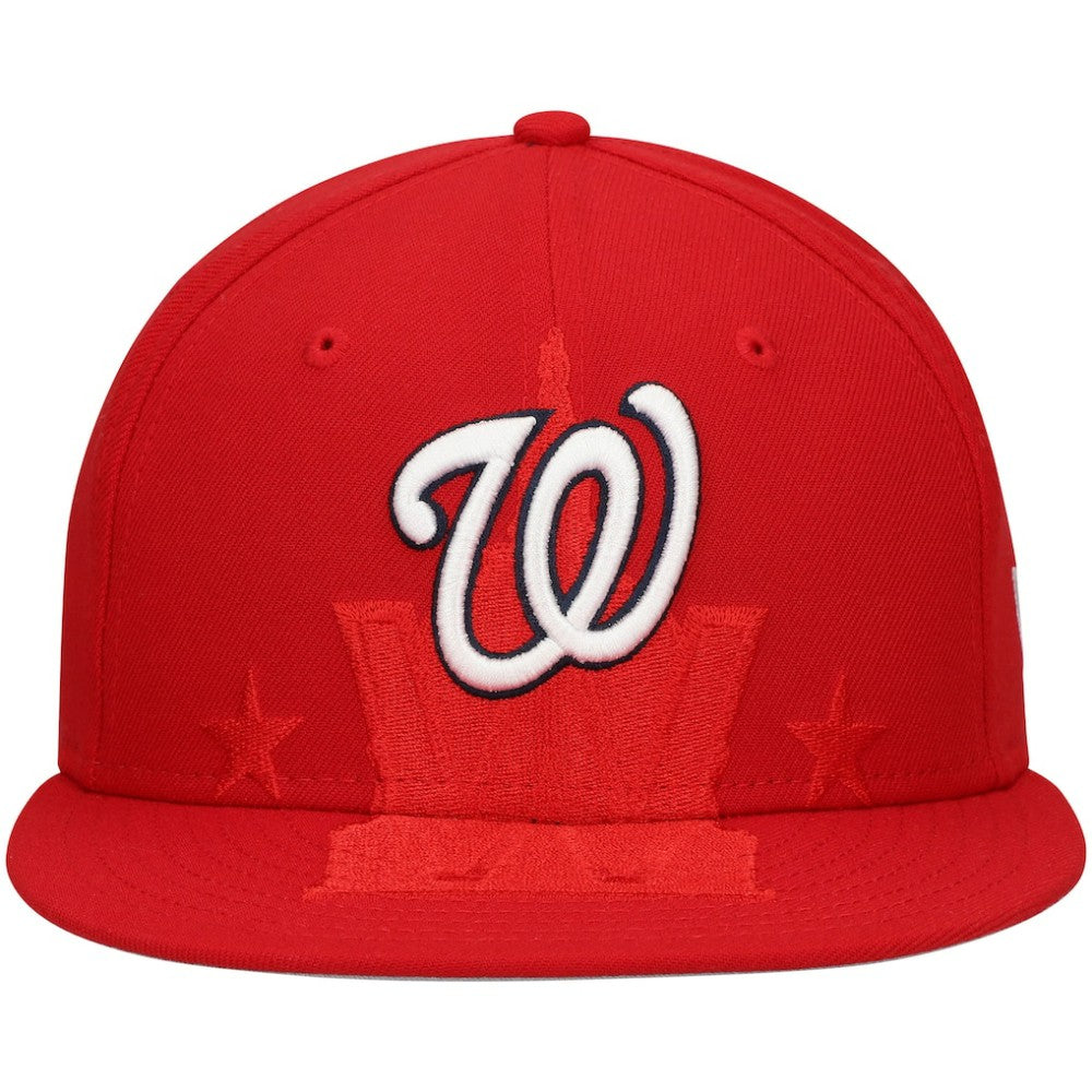 Red Washington Nationals New Era Shadow Logo 59FIFTY Fitted Hat