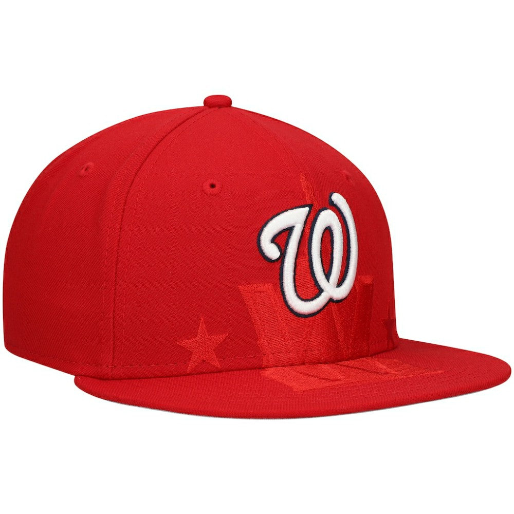 Red Washington Nationals New Era Shadow Logo 59FIFTY Fitted Hat