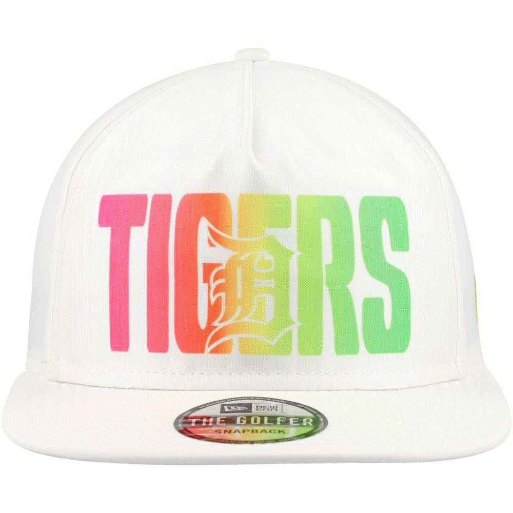 White Detroit Tigers New Era Spring Spectrum Golfer Snapback Hat