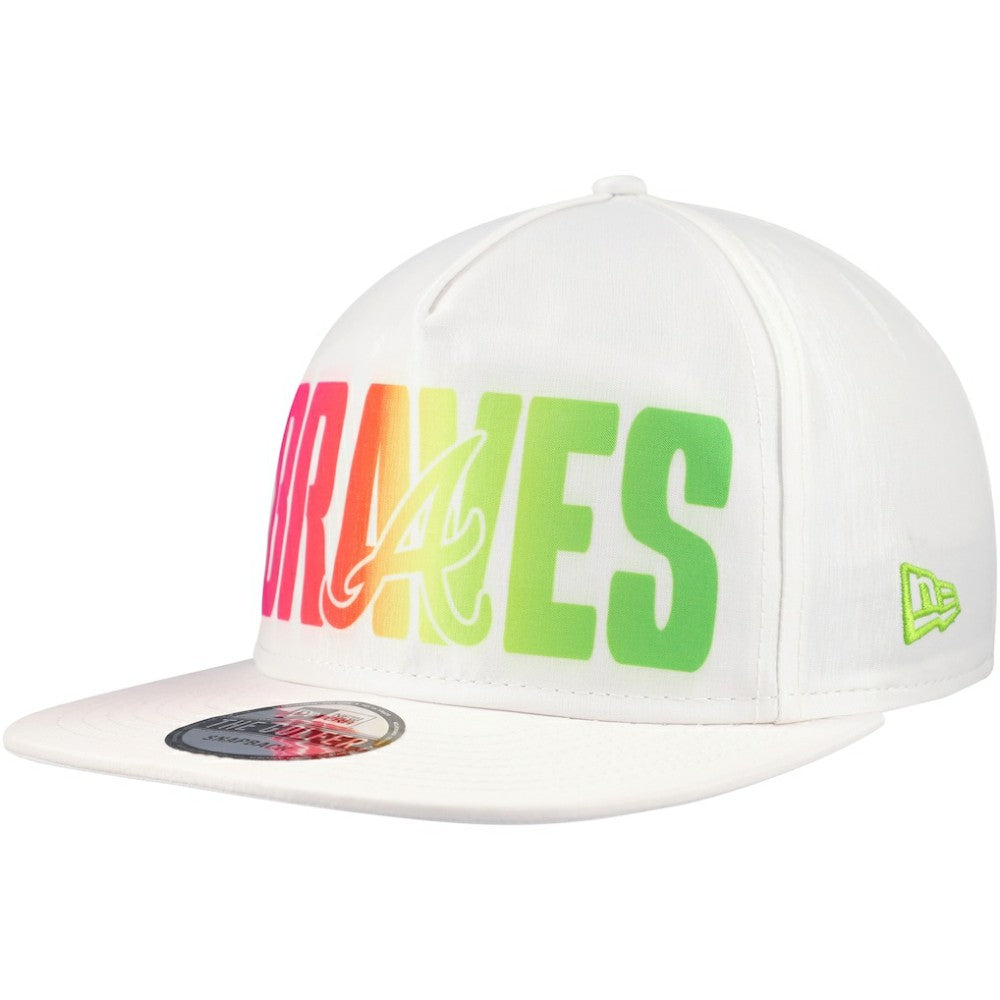 White Atlanta Braves New Era Spring Spectrum Golfer Snapback Hat