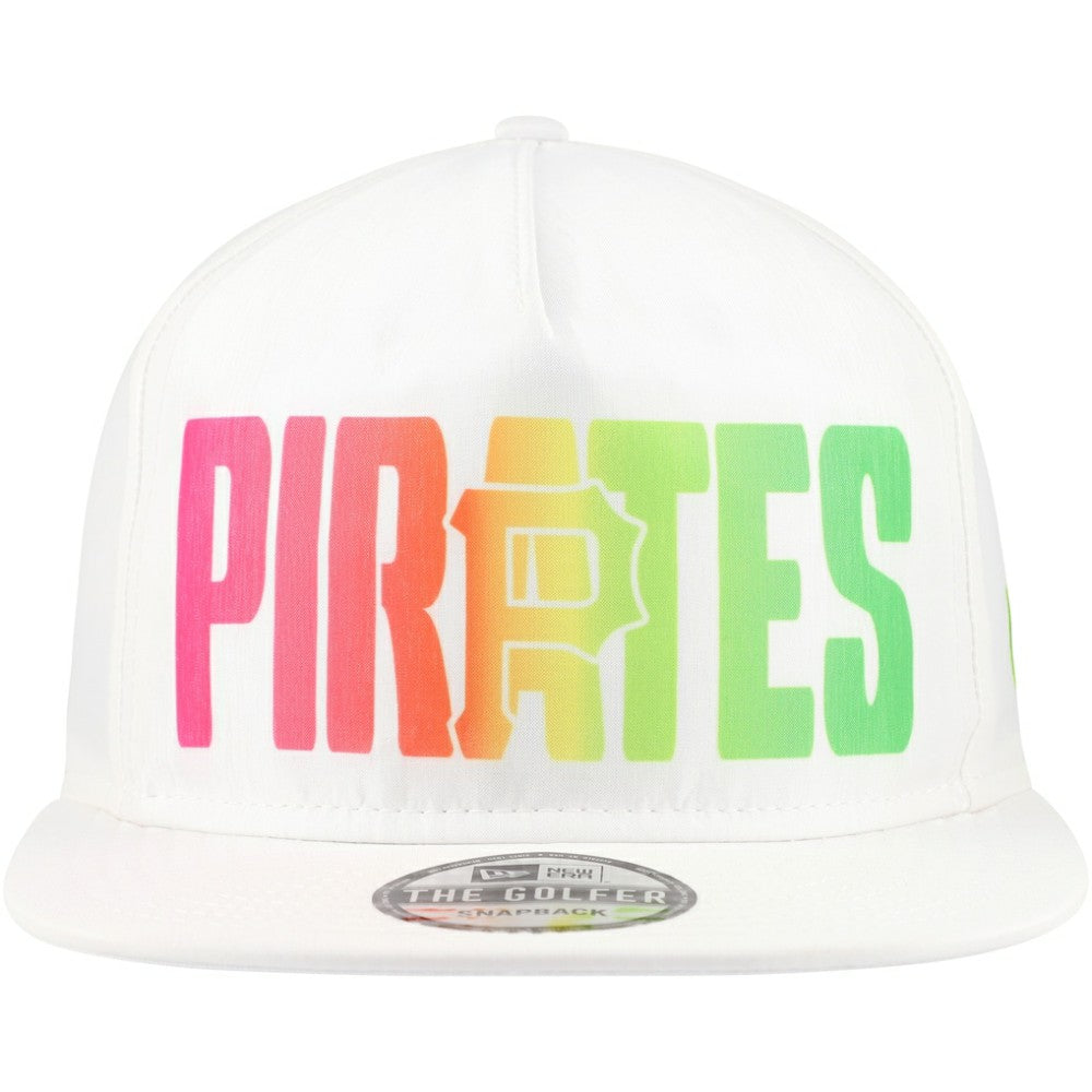 White Pittsburgh Pirates New Era Spring Spectrum Golfer Snapback Hat