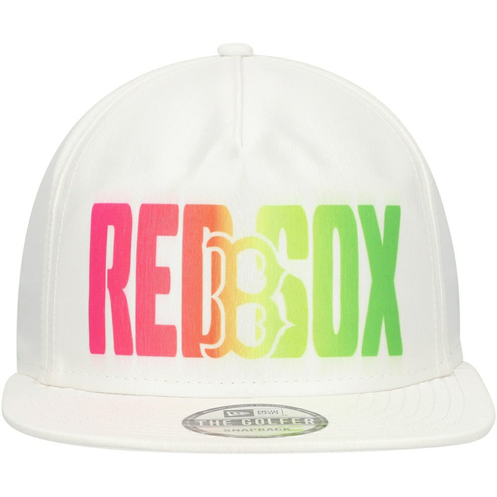 White Boston Red Sox New Era Spring Spectrum Golfer Snapback Hat