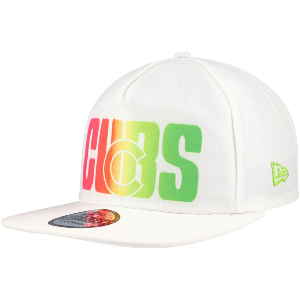 White Chicago Cubs New Era Spring Spectrum Golfer Snapback Hat