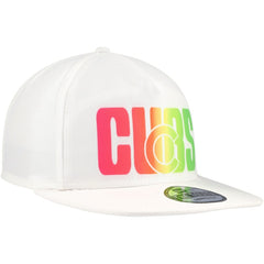 White Chicago Cubs New Era Spring Spectrum Golfer Snapback Hat