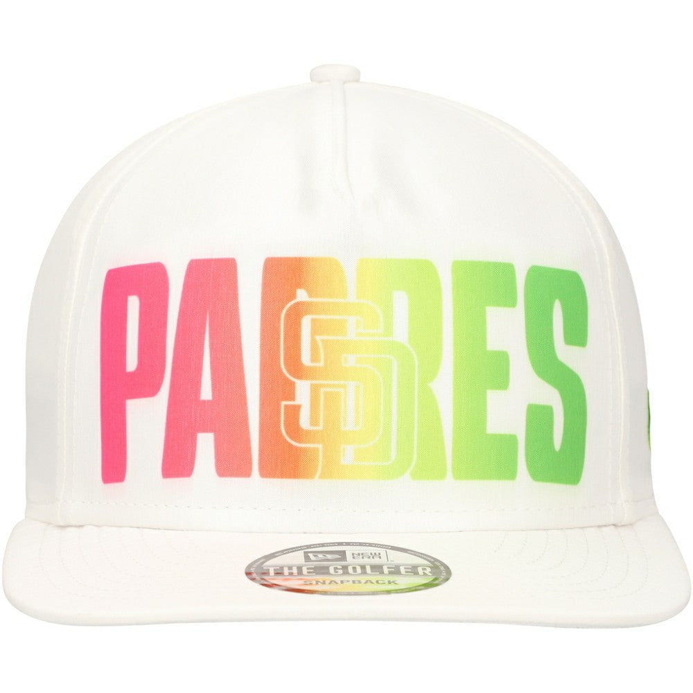 White San Diego Padres New Era Spring Spectrum Golfer Snapback Hat