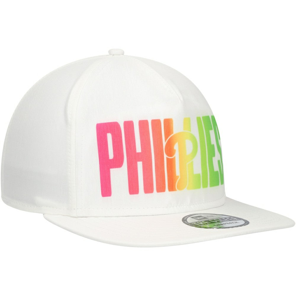 White Philadelphia Phillies New Era Spring Spectrum Golfer Snapback Hat