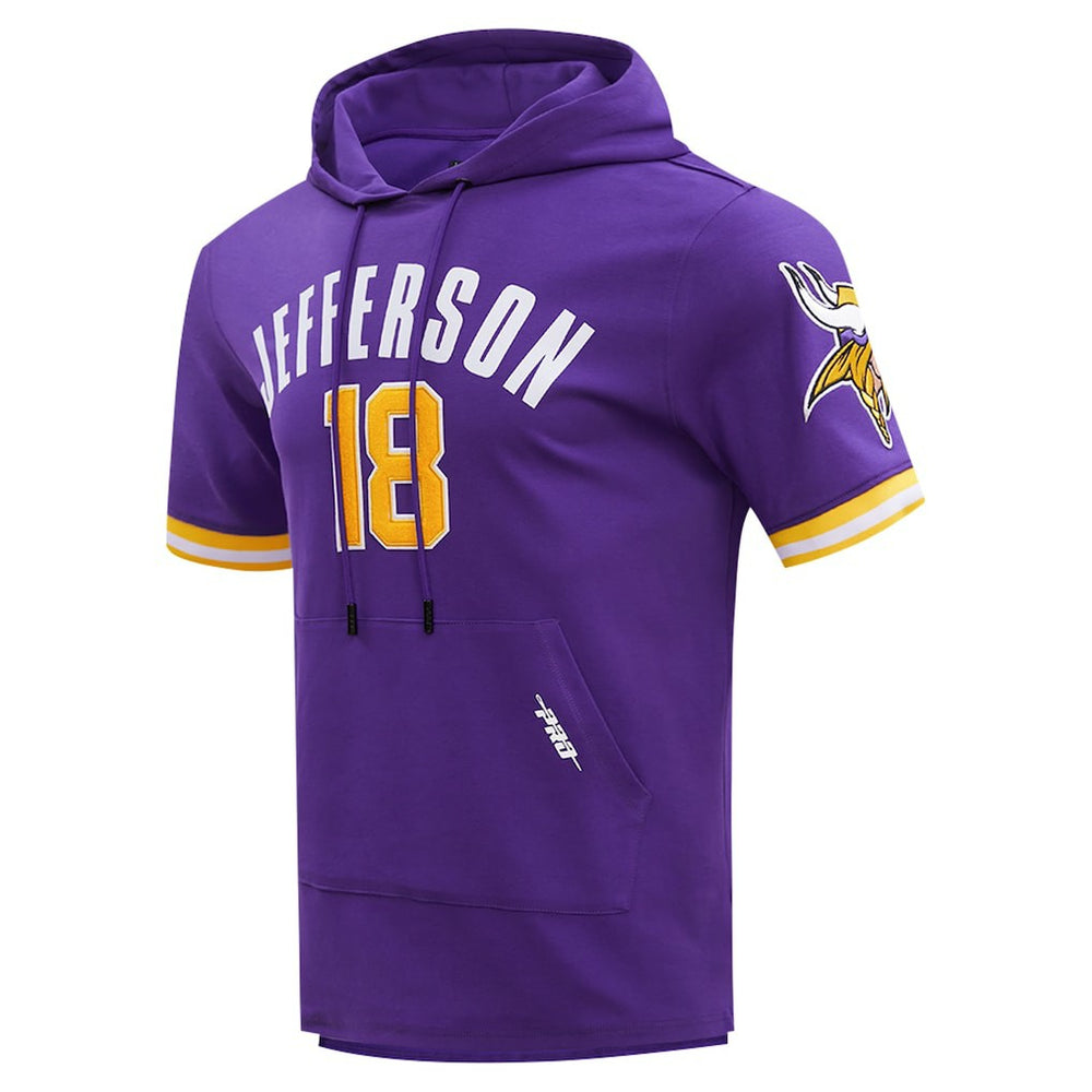 Justin Jefferson  Pro Standard Player Name & Number Hoodie T-Shirt - Minnesota Vikings Hoodies