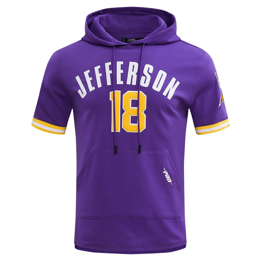 Justin Jefferson  Pro Standard Player Name & Number Hoodie T-Shirt - Minnesota Vikings Hoodies