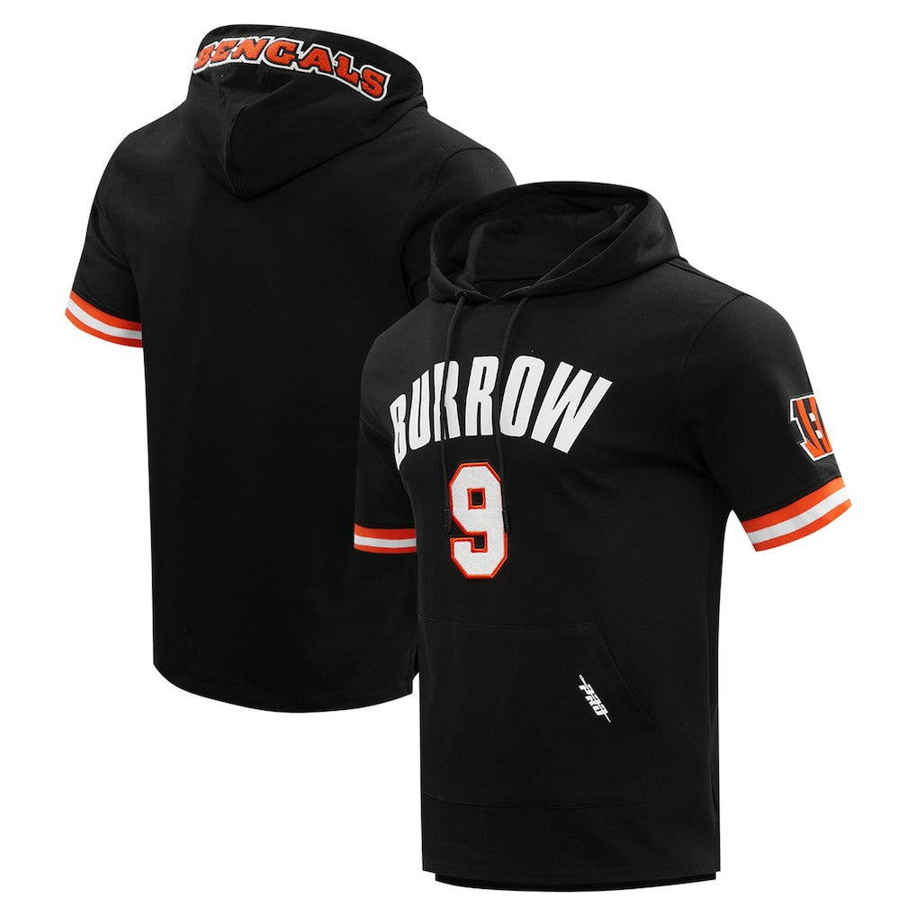 Joe Burrow  Pro Standard Player Name & Number Hoodie T-Shirt - Cincinnati Bengals Hoodies