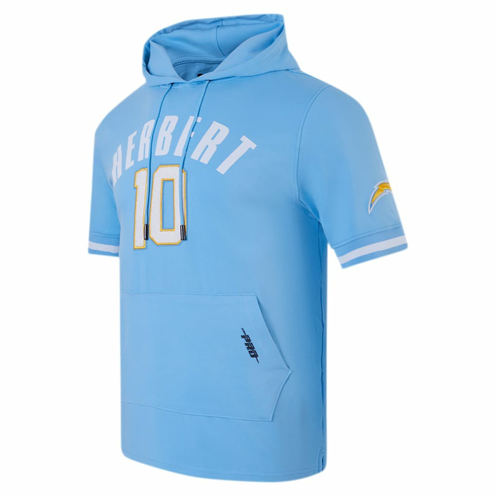 Justin Herbert  Pro Standard Player Name & Number Hoodie T-Shirt - Los Angeles Chargers Hoodies