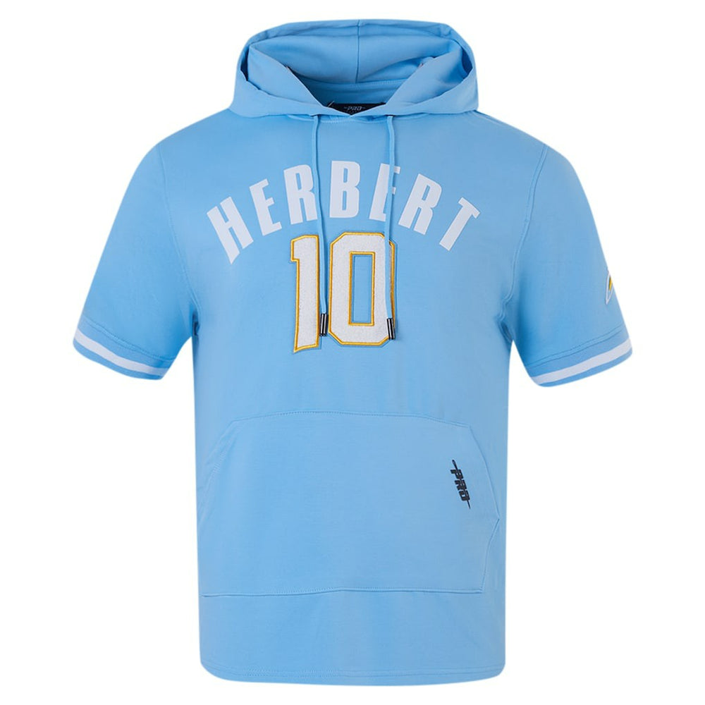Justin Herbert  Pro Standard Player Name & Number Hoodie T-Shirt - Los Angeles Chargers Hoodies
