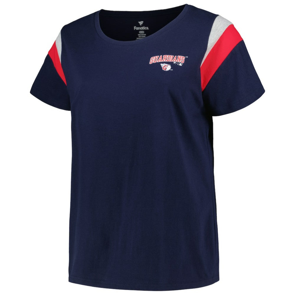 Navy Cleveland Guardians Profile Women's Plus Size Scoop Neck T-Shirt