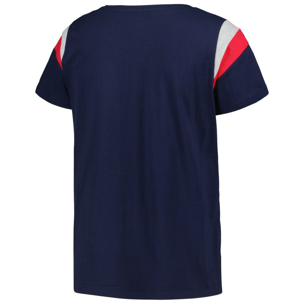 Navy Cleveland Guardians Profile Women's Plus Size Scoop Neck T-Shirt