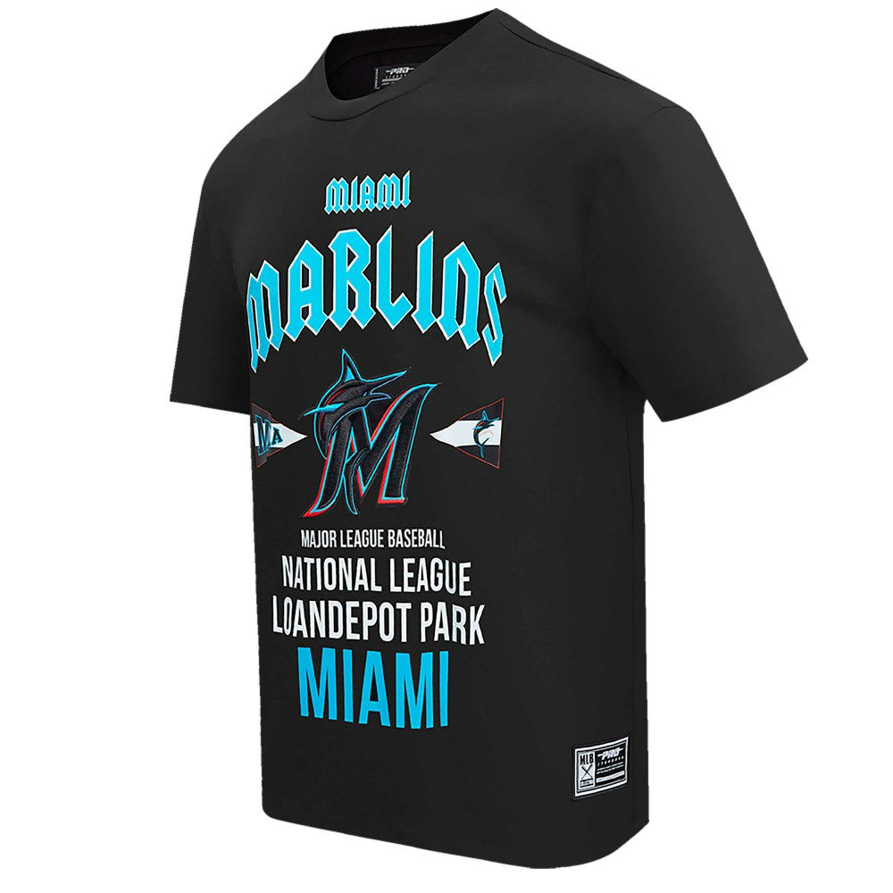 Black Miami Marlins Pro Standard Oversized City Tour T-Shirt