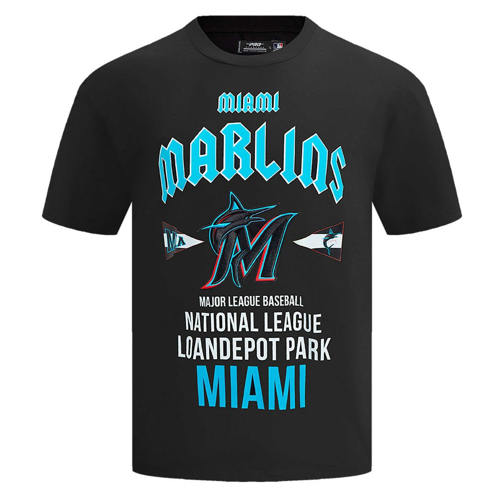 Black Miami Marlins Pro Standard Oversized City Tour T-Shirt