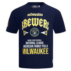 Navy Milwaukee Brewers Pro Standard Oversized City Tour T-Shirt