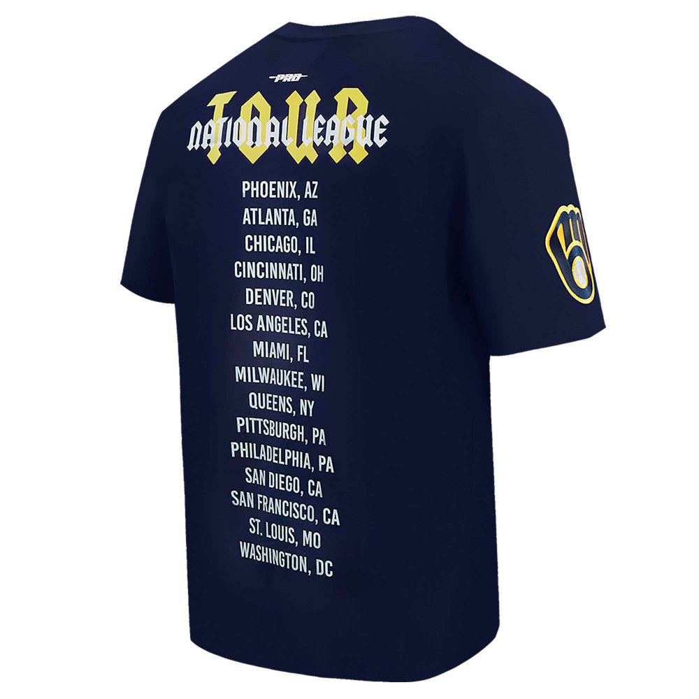 Navy Milwaukee Brewers Pro Standard Oversized City Tour T-Shirt