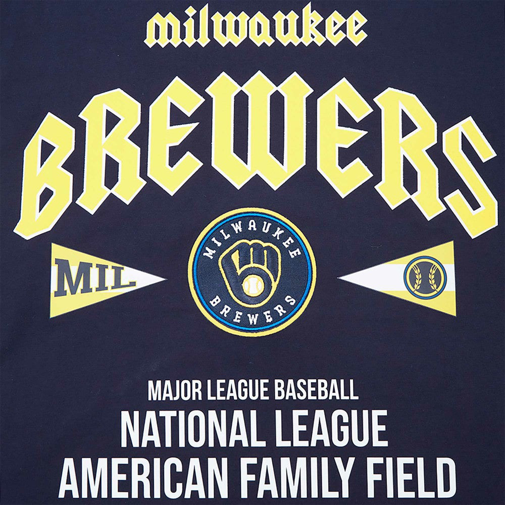 Navy Milwaukee Brewers Pro Standard Oversized City Tour T-Shirt