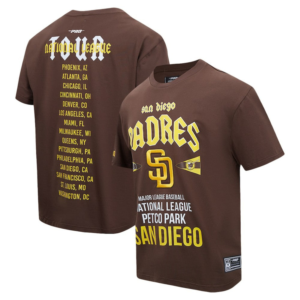 Brown San Diego Padres Pro Standard Oversized City Tour T-Shirt