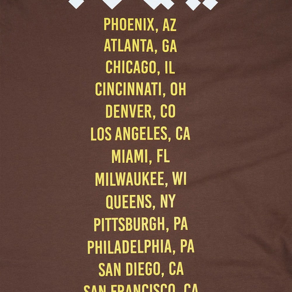 Brown San Diego Padres Pro Standard Oversized City Tour T-Shirt