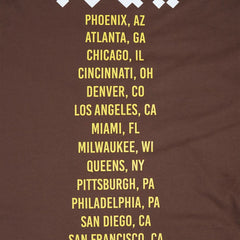 Brown San Diego Padres Pro Standard Oversized City Tour T-Shirt
