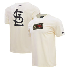 Cream St. Louis Cardinals Pro Standard Club Member Badge T-Shirt