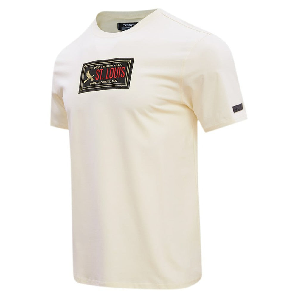 Cream St. Louis Cardinals Pro Standard Club Member Badge T-Shirt