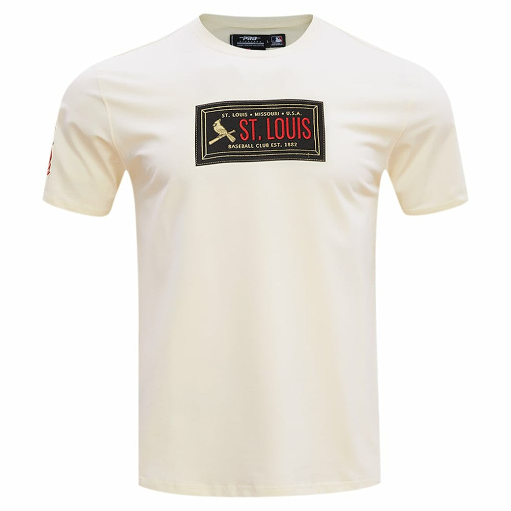 Cream St. Louis Cardinals Pro Standard Club Member Badge T-Shirt