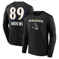 Mark Andrews  Team Wordmark Player Name & Number Long Sleeve T-Shirt - Baltimore Ravens T-shirts