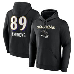 Mark Andrews  Team Wordmark Player Name & Number Pullover Hoodie - Baltimore Ravens Hoodies