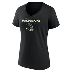 Kyle Hamilton  Women's Team Wordmark Player Name & Number V-Neck T-Shirt - Baltimore Ravens T-shirts
