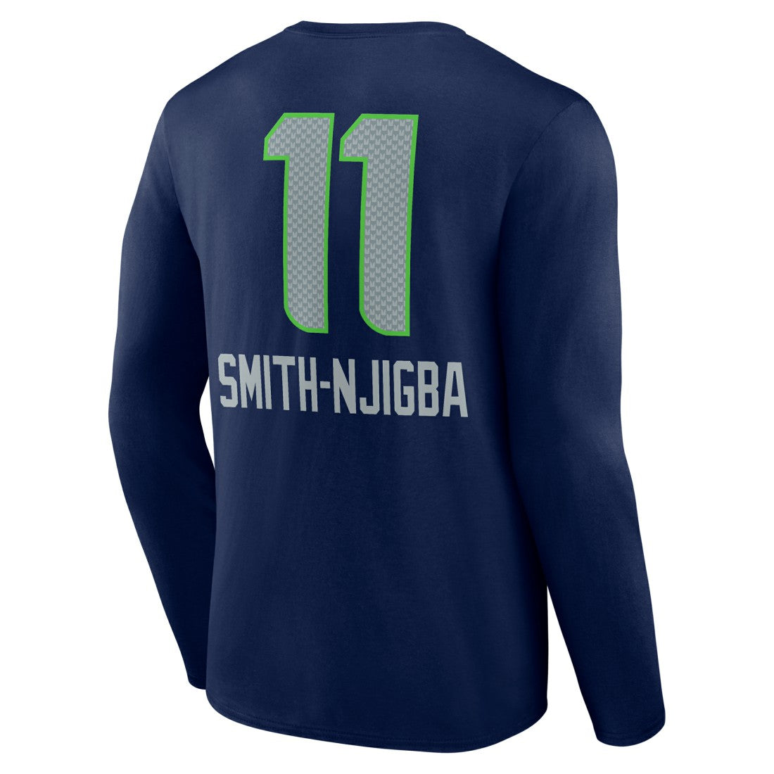 Jaxon Smith-Njigba  Team Wordmark Player Name & Number Long Sleeve T-Shirt - Seattle Seahawks T-shirts