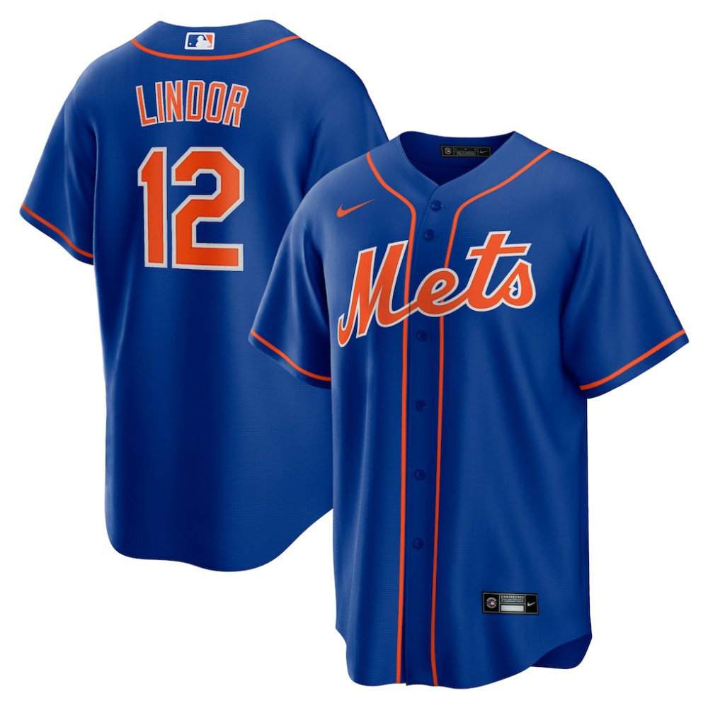 Royal Francisco Lindor New York Mets Nike Big & Tall Alternate Replica Player Jersey