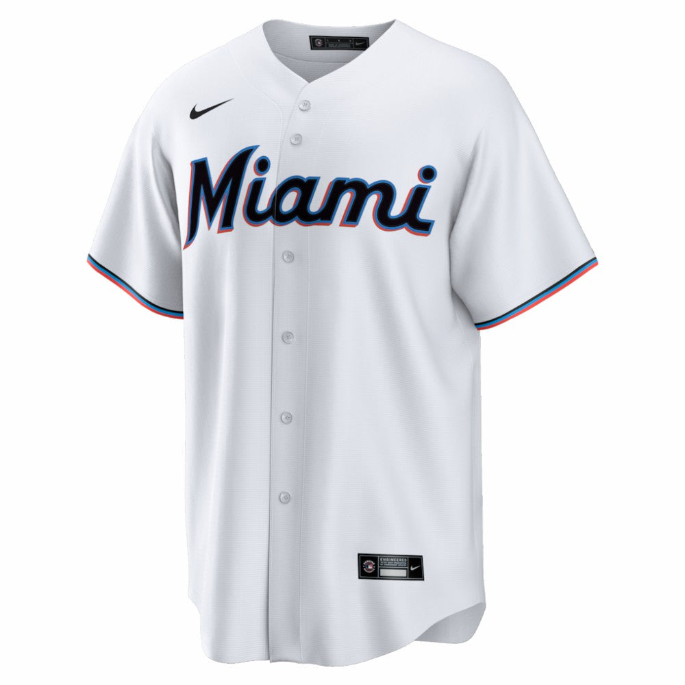 White Miami Marlins Nike Home Big & Tall Replica Jersey